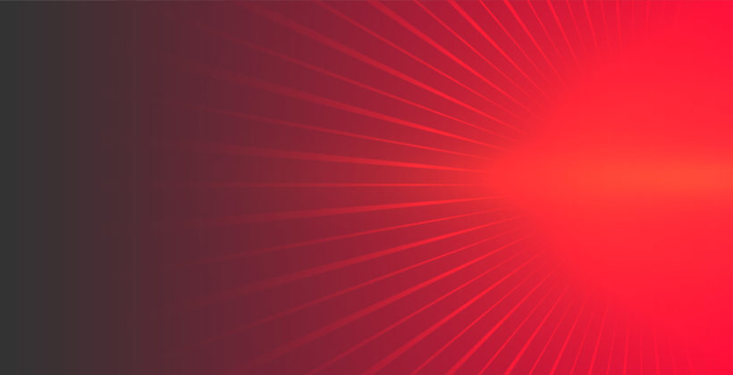 red background with glowing rays coming out